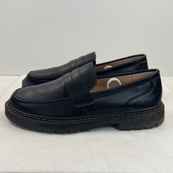 CLAKBLRG Womens Black Penny Loafers Slip On Comfort Driving Moccasins Size 10 - Picture 1 of 13